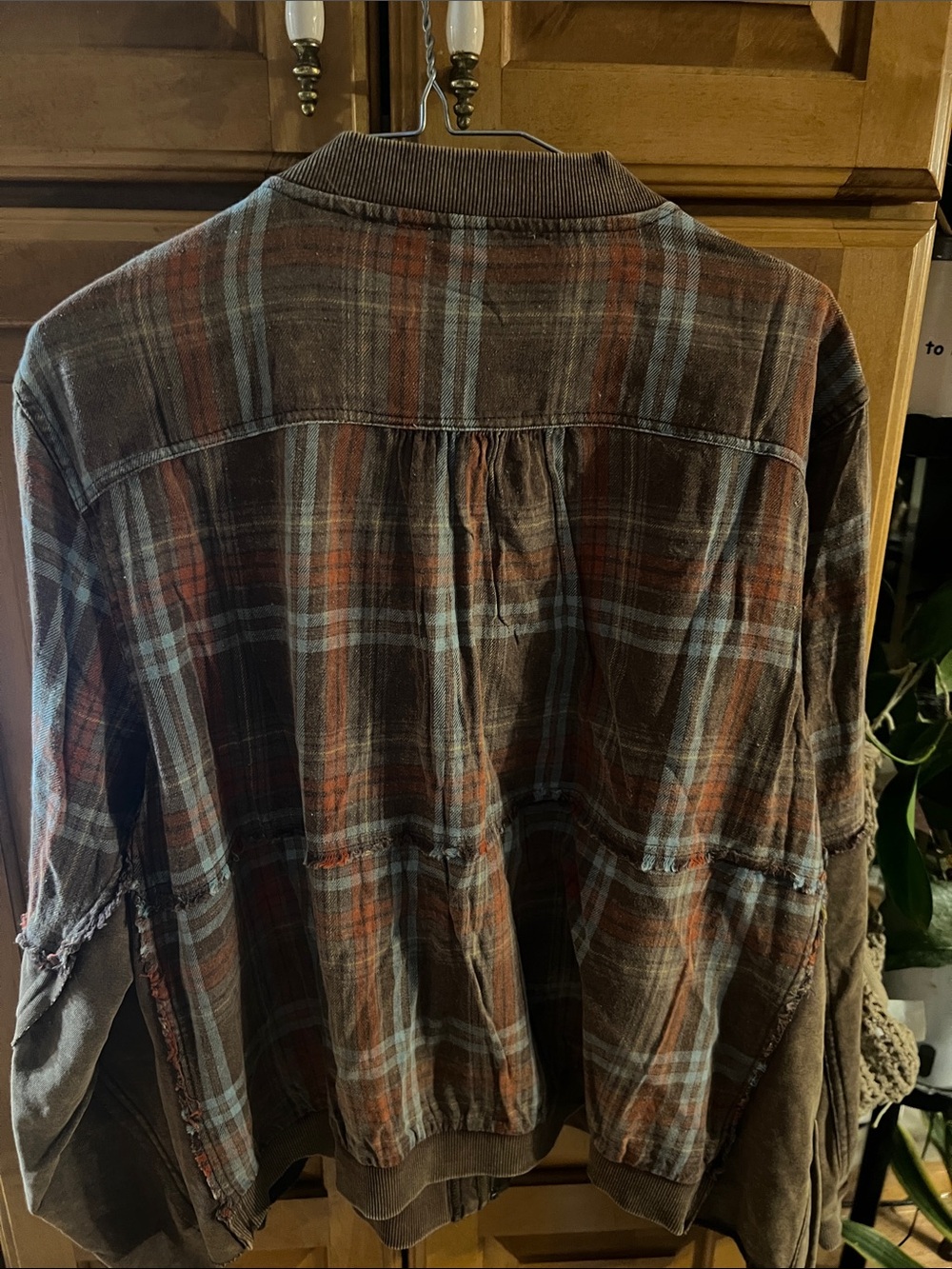 Oli & Hali Rust and Cream Plaid Jacket Size Medium - Picture 3 of 10